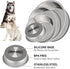 Taglory 11 Cup Stainless Steel Dog Bowls Set of 2, 84oz for Food and Water, Silicone Base Anti-Slip, Rust Resistant,