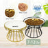 BNOSDM Elevated Cat Plate, Shallow Ceramic Dish with Gold Stand, Whisker Fatigue Flat Bowl for Indoor Small Cats and