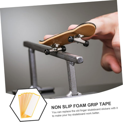 10pcs Finger Skateboard Tapes Nonslip Foams Grip Tapes White Tape for Fingerboards