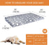 VANKEAN Dog Crate Mat, Reversible Stylish Dog Bed with Waterproof Linings and Removable Machine Washable Cover, Grey