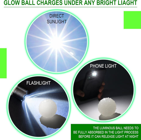 Liliful 10 Pcs Glow in The Dark Dog Toys - 2.4 Inch Rubber Fetch Balls with Net Bag for Small Dogs.