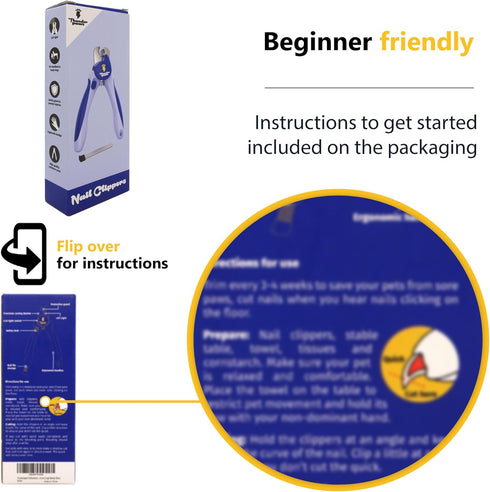 Trimmers LED Dog Nail Clippers with Light, with Protective Guard, Quick Sensor, Safety Lock and Nail File - Suitable