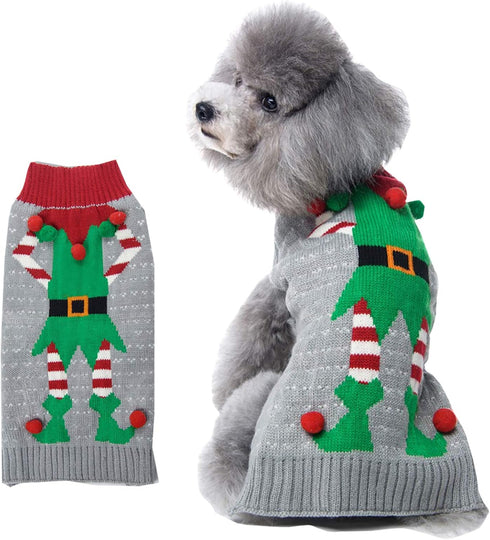 HAPEE Ugly Christmas Sweaters, Clown Prince Dog Xmas Sweaters