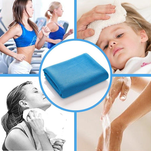 TANCANO 2 Pack Swimming 40"x12" Cooling Towel Microfiber Sports Sweat Towel for Golf Workout Gym Yoga Travel Camping