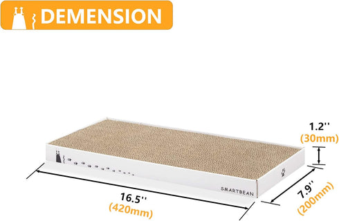 Smartbean Cat Scratch Pad, Durable High Density Cardboard Scratching Post, Indoor Toy for Cats, Double-sided Design