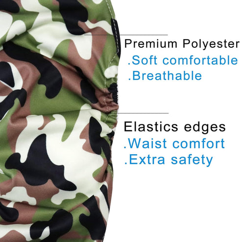 Dogs,3 Pack JoyDaog Reusable Belly Bands for Small Premium Washable Dog Diapers Male Puppy Nappies Wrap Camo,M