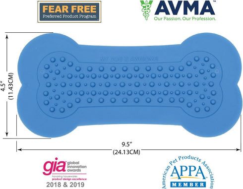 Lick Lick Pad Dog Accessories, Large Suction Dog Peanut Butter Lick Pad for Bathing Station (2 Pack, Blue)