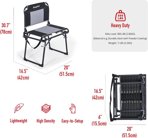 SUNNYFEEL Oversized Stadium Seat for Bleachers with Back Support Extra Wide, Bleacher Stadium Seats Chairs with Backs