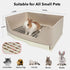 RUBYHOME Chinchilla, 16.9 inch Oversize Rabbit Litter Box with Drawer, Corner Toilet Box with Grate Potty Trainer