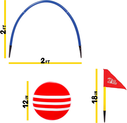 Franklin Sports Kick Croquet Game Set - Combines Soccer and Croquet - Perfect for Kids and Adults - Great for Outdoor