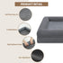 Medium Dark Grey Orthopedic Dog Bed, Washable with Removable Bolster, Waterproof Non-Skid Bottom