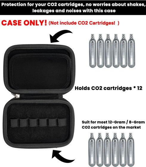 RAIACE CO2 Cartridges Storage Case, Compatible with Crosman & Umarex, Case Only (CO2 Cartridges Not Included)