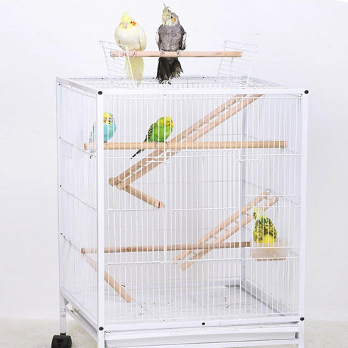 2pcs Bird Wooden Ladder, Wooden Ladder for Bird Cage Parrot Climbing Toy (5 & 7 Step)