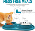 Pets Dog Bowl Set - Anti Skid Removable Double Slow Feeder Dog Bowls with Non Skid Silicone Mat - Stainless Steel Dog Water Bowl for Cats & Pets –A Beautiful Dirty Blue Color