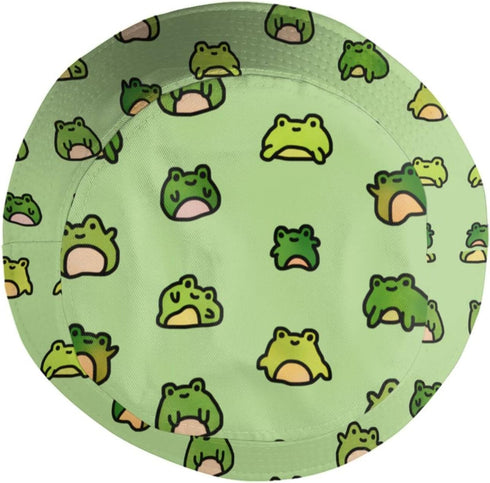 Frog Bucket Hat for Women and Men - Summer Outdoor Foldable Wide Brim Fisherman Sun Hat