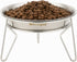 Elevated Cat Bowls, 6.7" Extra Wide Raised Stainless Steel Food Bowls with Anti-Slip Metal Stand for Indoor Cats