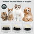 Bulldog Bowl Anti-Slip Dog Cat Dish - Detachable Rubber Dog Bowl, Tilted Pet Feeder Slope Base (Black, 3.5 Cup)