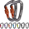 STURME Carabiner Clip 12KN Aluminium Wiregate Lightweight Heavy Duty D-Ring Hooks Spring Snap Link Keychain Clips