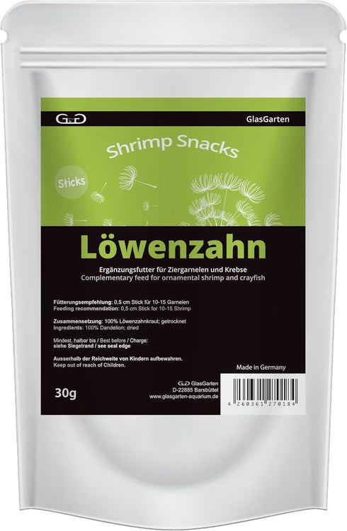 GlasGarten Shrimp Snacks Dandelion 30g