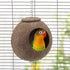 Hypeety Natural Coconut Hideaway - Parrot Birds Toys Decorative Bird Nest Cage for Pet