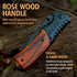 Spring Assisted Tactical Pocket Knife, 3.66" Sharp Blade with Wood Handle, Glass Breaker & Clip for EDC Camping