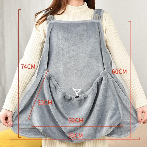 Pet Carrier Apron with Sleeping Pocket, Portable Hands-Free Shoulder Front Cat Sling Carrier Bag for Small Dog