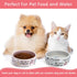 2 Pcs 5 Inch Ceramic Dog Bowl, Cute Cartoon Pattern, Durable Dog Dishes for Small Dogs, Dishwasher Safe