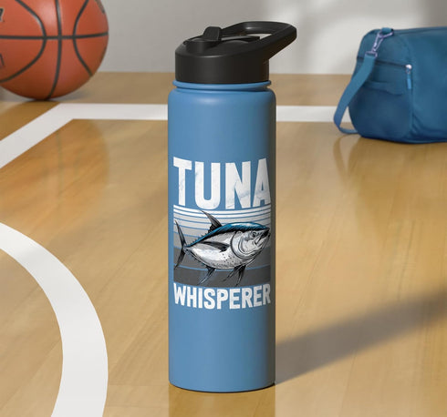 Tuna Fishing Gear Tuna Whisperer Tuna Fishing Stainless Steel Insulated Water Bottle