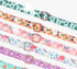 Dog Collar with Rhinestone Flower, Cute Floral Pattern for Female Dogs, Detachable Rhinestone Flower, Purple Flowers, M