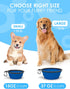 Aonkey 2 Pack Collapsible Dog Bowls with Bottle Carrier, Travel Water Bowl, Foldable Silicone Portable for Pets