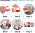 48 Sets Wonderjune Fishing Party Favors Candy Little Tackle Boxes with Red White Floater Thank You Cards for Making My