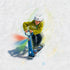 Geospace Winter Fun Ski Skate - Foldable Snow Scooter, Kids Snowboard with LED Light, Multi-Purpose Portable Sled