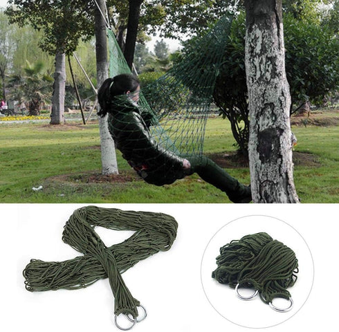 VGEBY Portable Lightweight Nylon Mesh Rope Hammocks for Camping, Indoor & Outdoor, Travel, Survival, Backpacking,