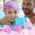 Syhood 3 Pcs Kids Swim Caps, Baby Waterproof Bathing Caps, Cartoon Swimming Hat for Boys and Girls