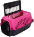 Petmate Two Door Pet Kennel, Pink/Black, 19" Long, for Pets up to 15 Pounds, Made in USA