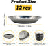 Hamiledyi 12 Pcs Stainless Steel Cat Bowls - Replacement Plates for Whisker Fatigue Relief