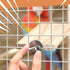 BILLIOTEAM 4-Size Bird Platforms with Wood Perches and Stand Boards - Habitat Cage Corner Shelves with Stainless Steel