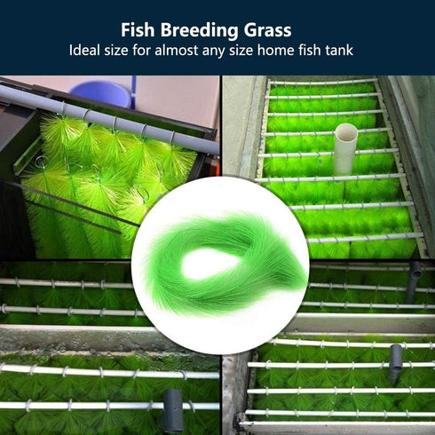 Yuehuam Fish Breeding Grass, Baby Fish Hideout for Fry Population Decorative Aquarium Grass (100cm/39.7inch)