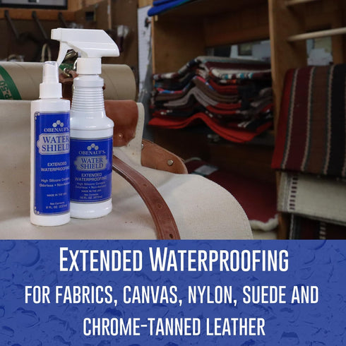 Obenauf's Water Shield Odorless Waterproofing Spray for Fabrics and Leather, 8oz Bottle