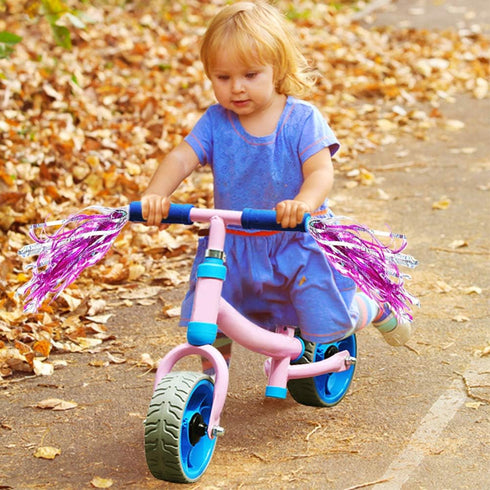 Kids Bike Bell and Streamers - 1 Pack Flower Bicycle Bell with 2 Pack Bike Streamers for Girls' Bike Accessories
