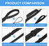Tactical Dog Leash Heavy Duty, 4-6FT Shock Absorbing Bungee Leash with 2 Padded Handles for Medium Large Dogs, Black