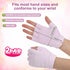 FdcLixuvol 2 Packs Non Slip Fingerless Yoga Gloves, Fingerless Pilates Gloves with Grips Silicone Dots Pilates Glove