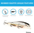 Snappr Natural Robotic Swimming Lure, Mega 117mm, Rechargeable LED Light for Bass, 4-6Ft Depth Jerkbait