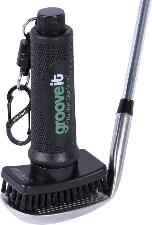 Grooveit "The Wet Club Scrub Golf Water Brush - Anti-Leak Design with Magnetic Brush and 3 Year Warranty