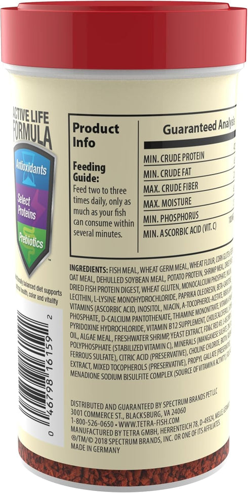 TetraColor XL Tropical Granules, 2.65 oz, with Natural Color Enhancer