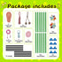 HBLEDOT 8 Puppy Play Gym with Hanging Toys, Small Dogs Indoor Jungle Gym, PVC Frame with Bungee Straps Enrichment