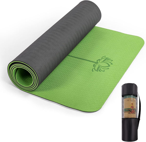 UMINEUX Extra Thick Yoga Mat 1/3'' Non Slip for Women, Eco Friendly TPE Fitness Exercise Mat with Sling & Storage Bag