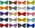 Premium Double Layer Bowtie for Dog Collars, 20 Colors, Rubber Band Attachment for Large Pets (Large)