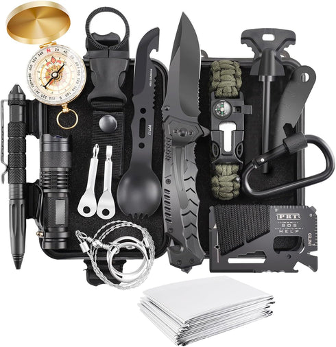 Gifts for Him Men Dad Christmas, Survival Kits and Emergency Gear for Camping Fishing Hunting