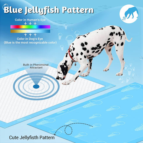 MIZOK Dog Pee Pads, Jumbo Disposable 36x36in Super Absorbent Training Pads with Marine Scent, Odor-Control (30 Counts)